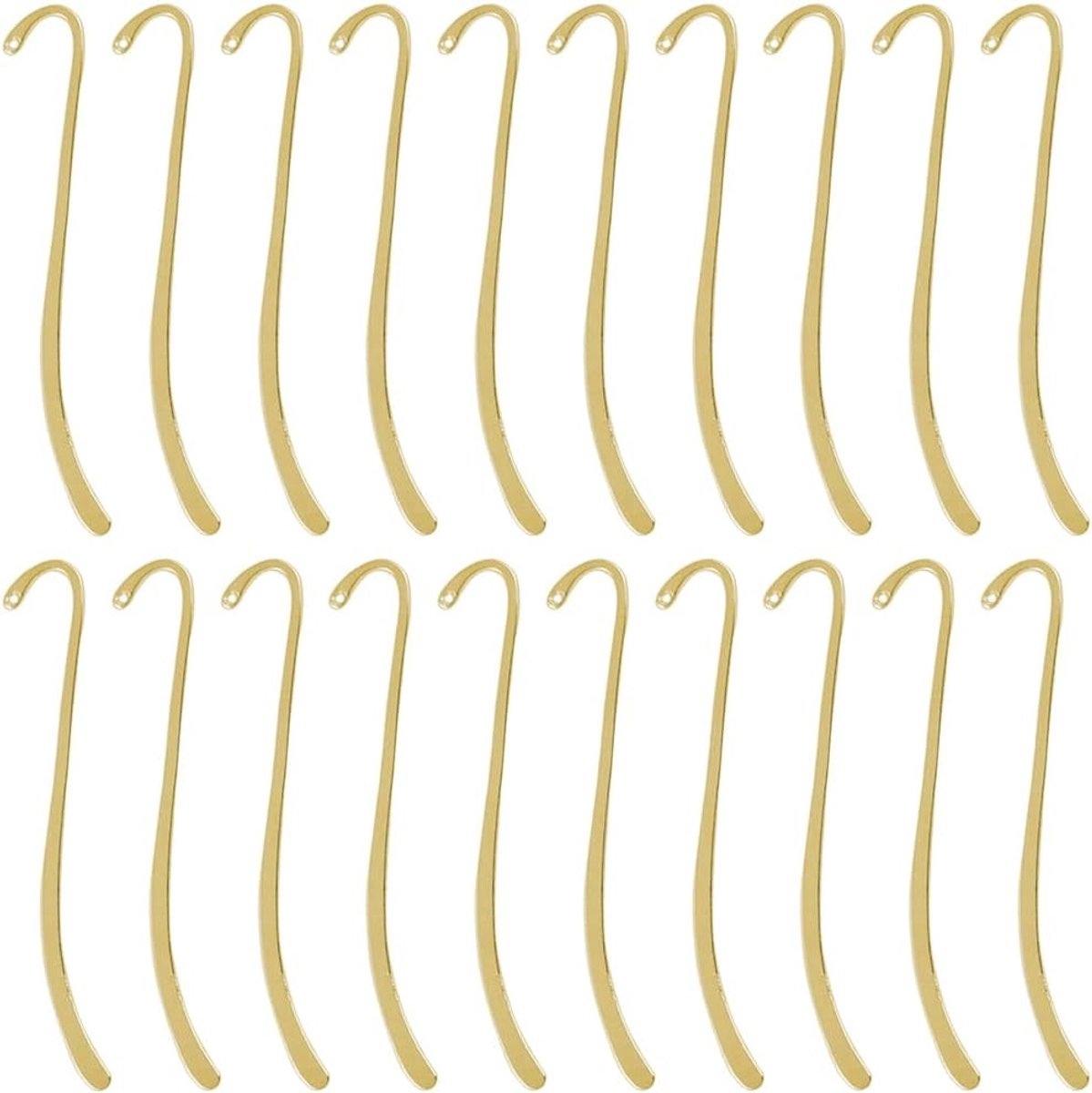 Vintage Boekenleggers Set van 20 Stuks - Flat Solid Bookmark met Haak voor DIY Tassels, Sieraden en Creatieve Projecten voor Volwassenen en Onderwijzers