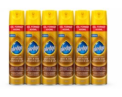Pledge Glans & Zorg Classic Meubelspray – 6 x 400 ml – 2,4 Liter – Voordeelverpakking