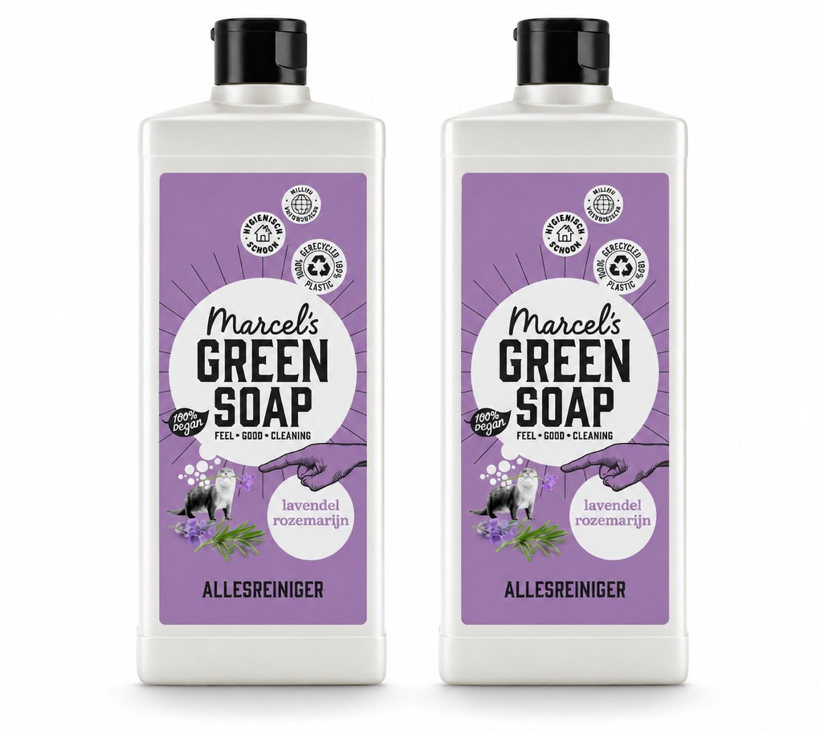 2 x Marcel's Green Soap - Allesreiniger - Lavendel & Rozemarijn - Natuurlijk & effectief - 750 ml - Bulkverpakking - 2 stuks