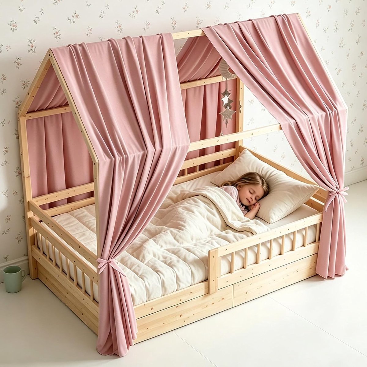 Heaven Bed Canopy voor Kinderbedden - Muslin Bedgordijn met 2 Stukken voor Decoratie van Jongens en Meisjes - 67 x 270 cm, Ideaal voor Slaapkamer en Speelruimte