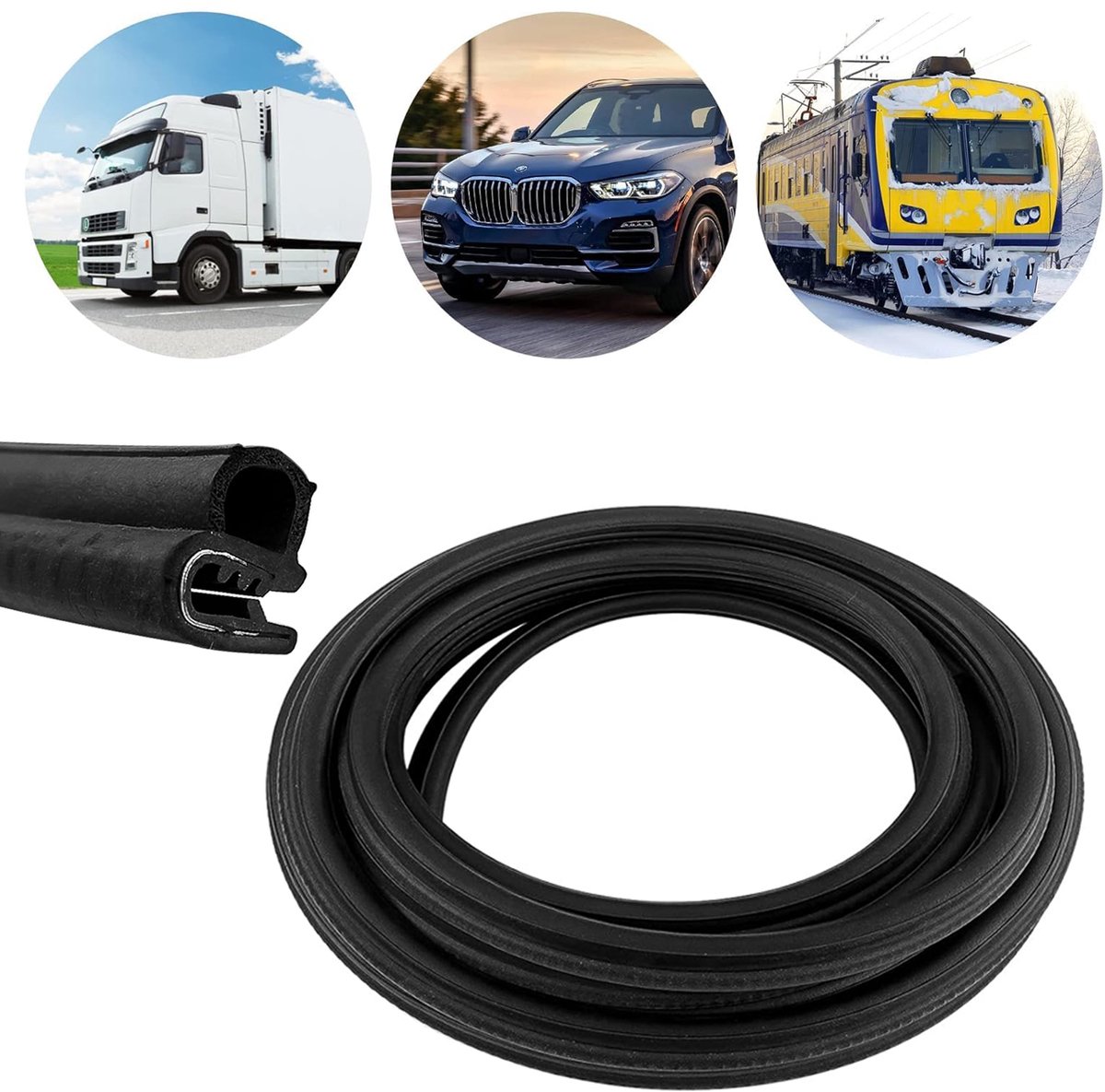 6m Rubberen Afdichting Voor Autodeur - U-Vormige Rubberen Randafwerking - Universeel Afdichtingsprofiel