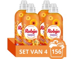 Robijn Wasverzachter - Passiebloem & Bergamot - 4 Stuks - 156 Wasbeurten - Voordeelverpakking