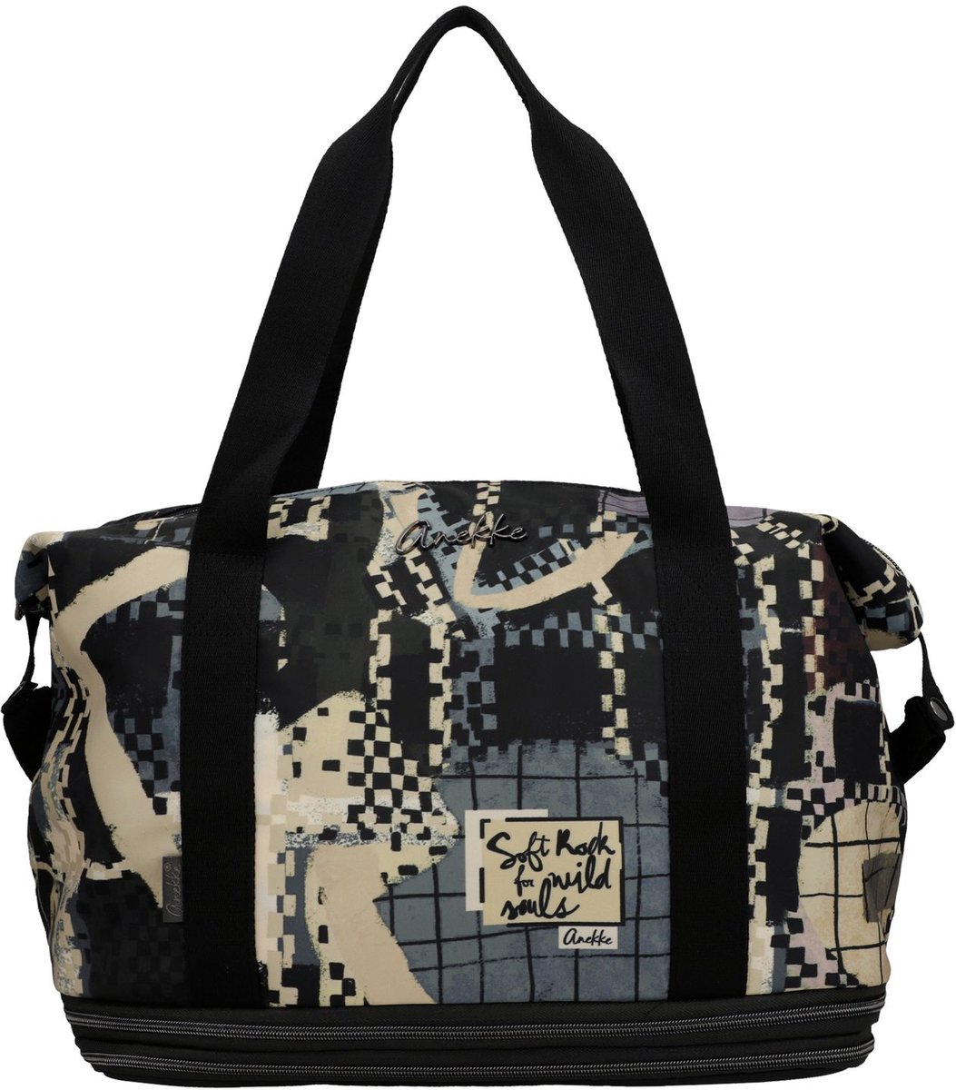 Anekke reistas Iron Soft Extendable Travel Bag Multicolor zwart