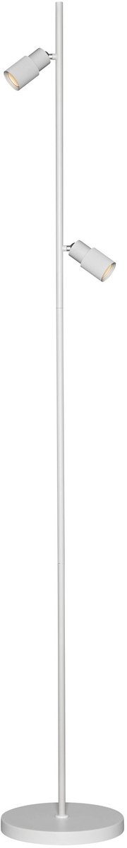 Nysal vloerlamp uit de Premium-collectie, wit, verstelbaar, dimbaar, 2 lichtpunten voor GU10 MR11 (lichtbron niet inbegrepen)