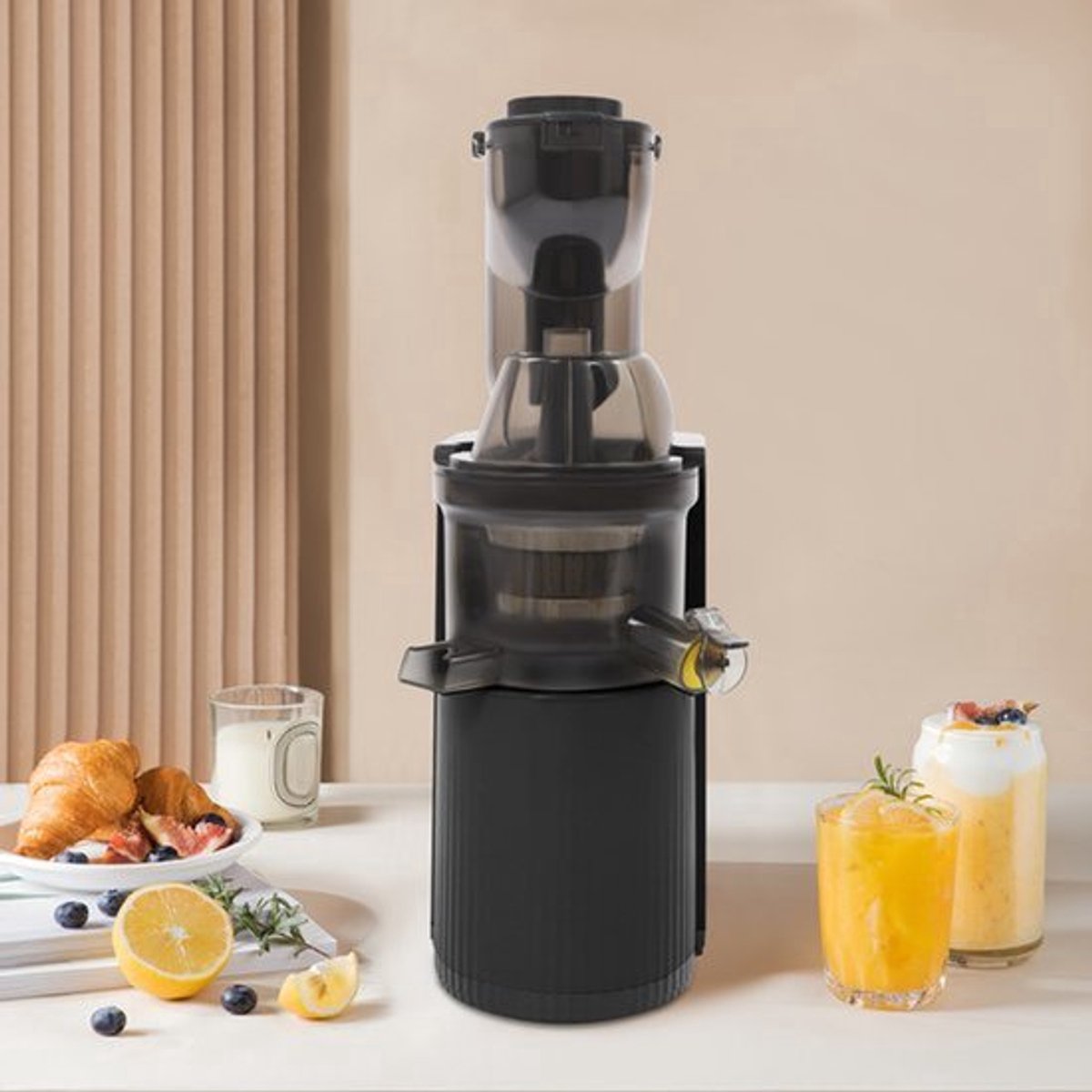Slowjuicer Langzaam Kauwen - 800 W Vermogen - 500 ml Inhoud - Ultrastille - Grote Feed Chute - Koude Pers Sapcentrifuge