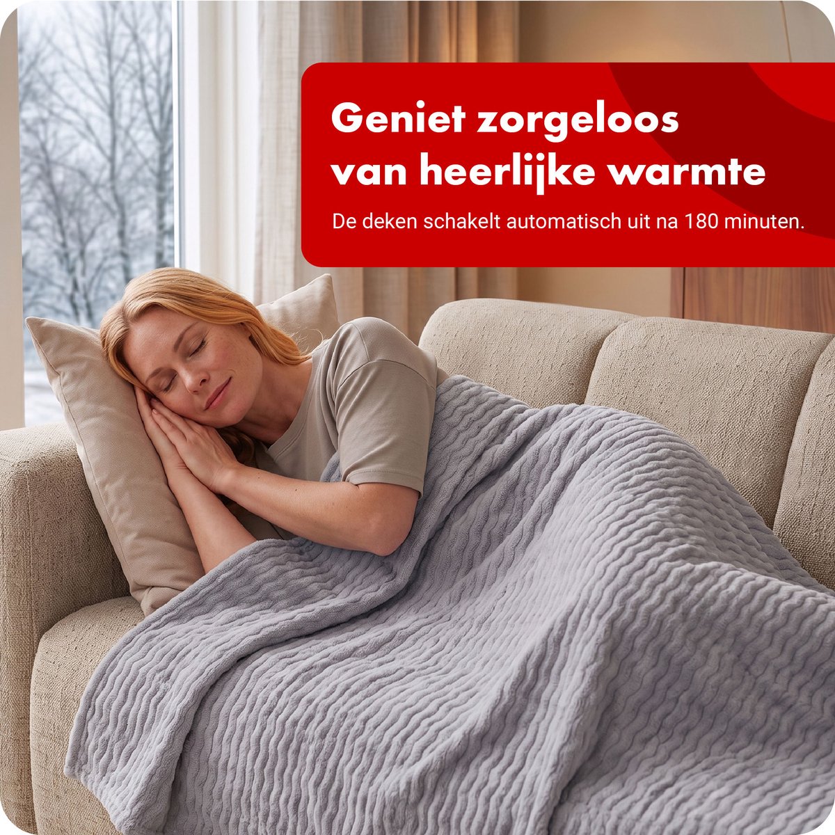 Tomado TEB1803G - Elektrische bovendeken 1 persoons - Warmtedeken - Omslagdeken - Superzachte fleece stof - 180 x 130 cm – foto 4