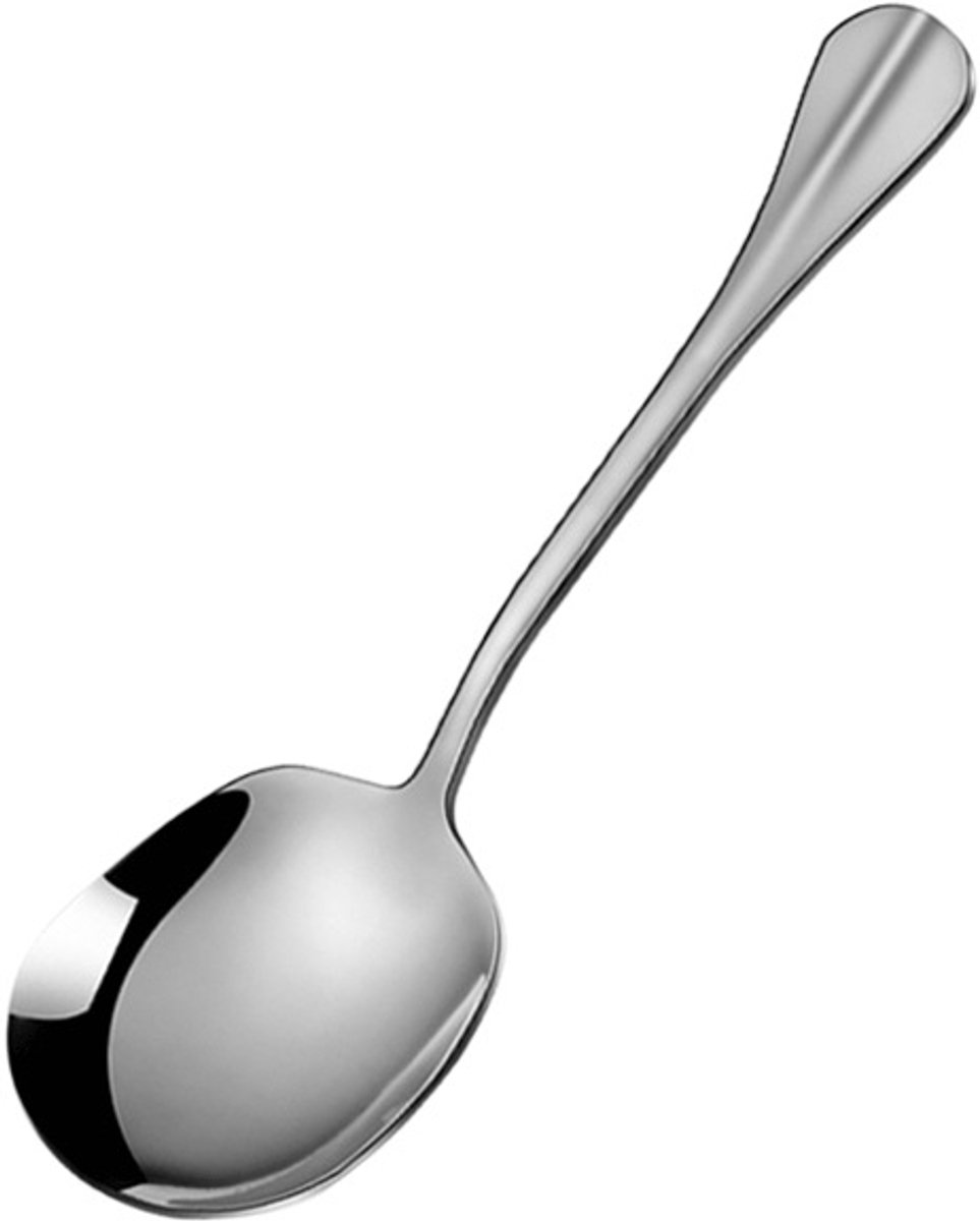 Opscheplepel Set - Zilver - Serveerlepel - Groetelepel - Aardappellepel - 21cm -RVS - 4 Stuks
