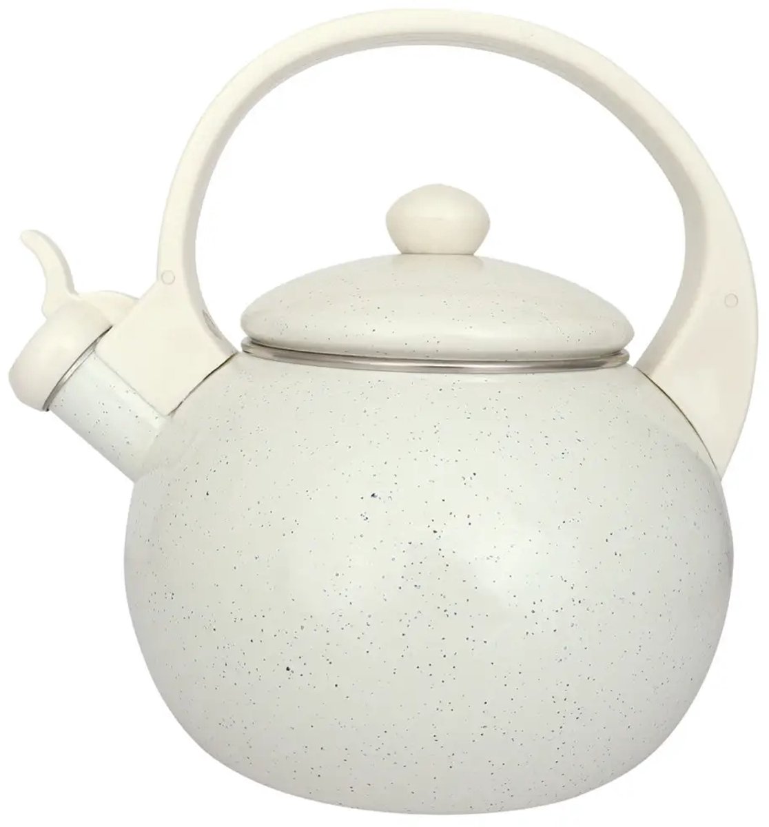 Kinghoff 2040 fluitketel - Emaille - White - 2 liter - wit