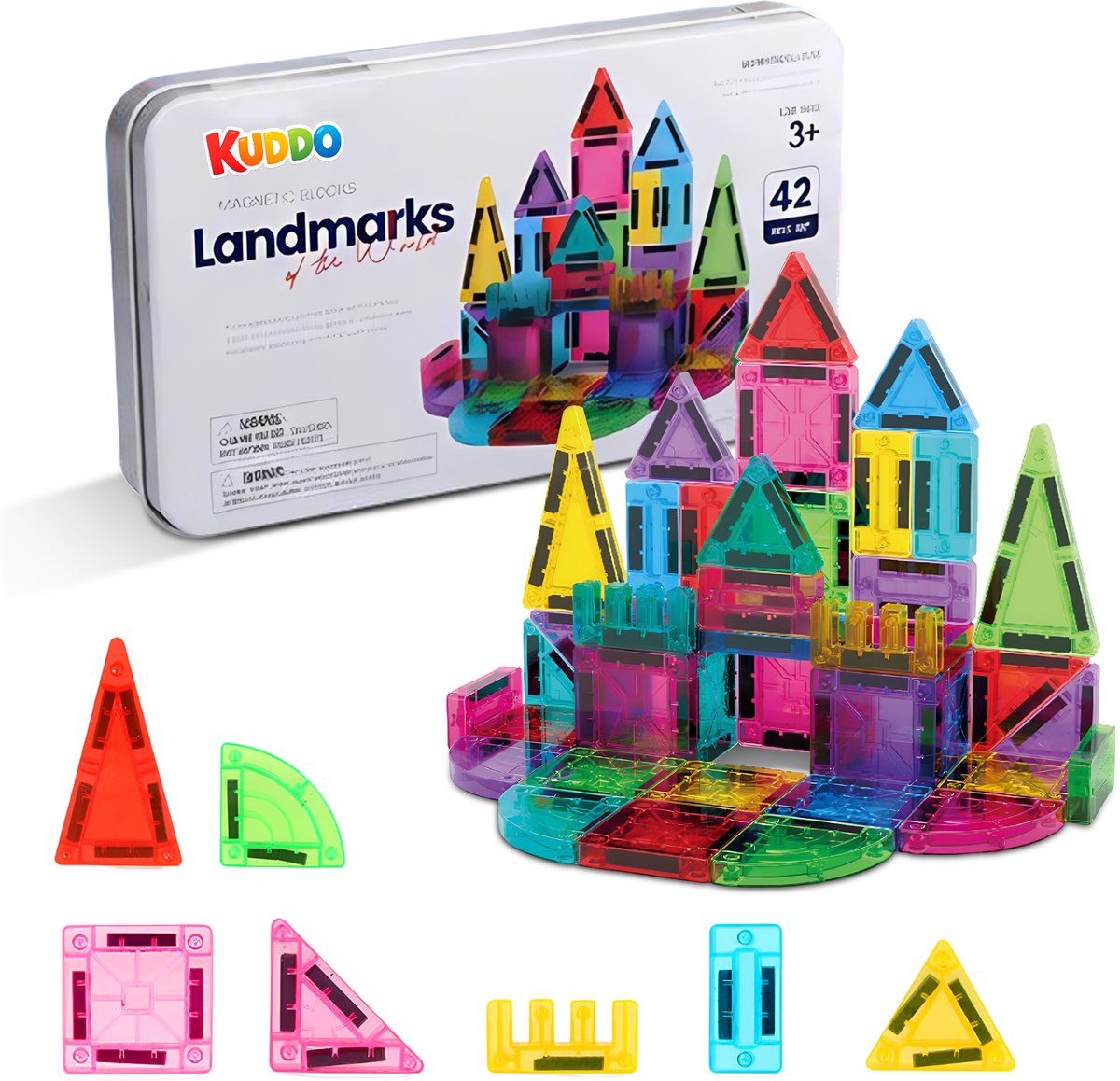 Kuddo Magnetic tiles mini - Landscape - Travel set