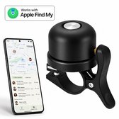 BlueTime® Fietsbel Pro - Anti Diefstal Bel voor Fatbike, Racefiets, Kinderfiets en E Bike - inclusief GPS tracker - Fiets Accessoires Volwassenen en Kind - Geschikt voor Geschikt voor Apple Find My - Zwart