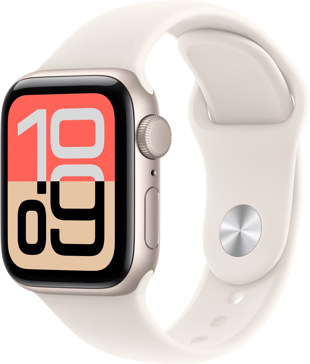 Apple Watch SE 3 Sporthorloge 40mm Starlight Aluminium Case - afbeelding 3