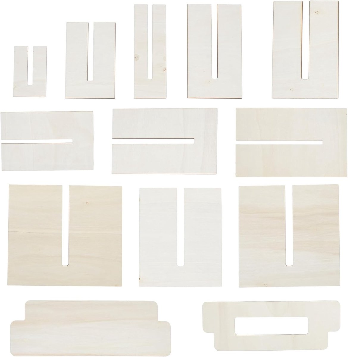 Set van 13 houten haarspelden en haarbanden met strikmaker, sjablonen en presentatiekaarten voor zelfgemaakte sieraden