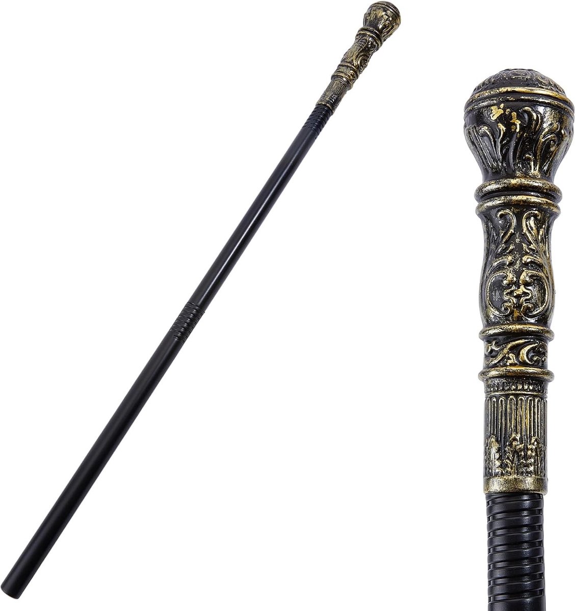 Halloween kostuum accessoires, antieke elegante wandelstok voor vampier verkleedpartijen, vintage rekwisieten voor volwassenen en kinderen