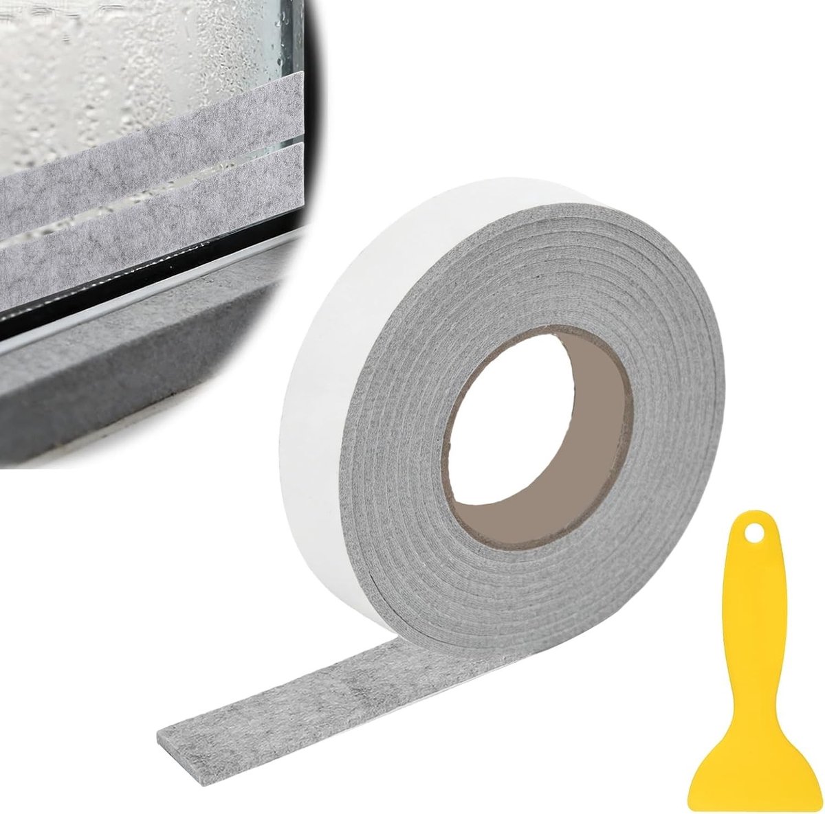 5 m x 3 cm x 0,5 cm Anti-fog Plakband voor Ramen, Condensatie, Vochtabsorberende Viltstrips en Waterabsorber voor Ramen