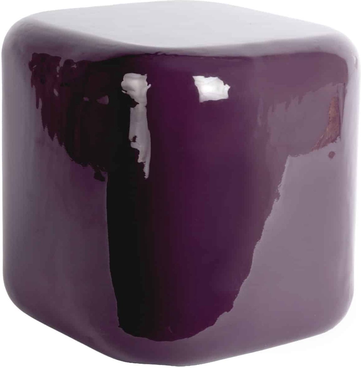 Leitmotiv Kruk Cadiz - Donkerpaars - 40x40x40cm - Scandinavisch