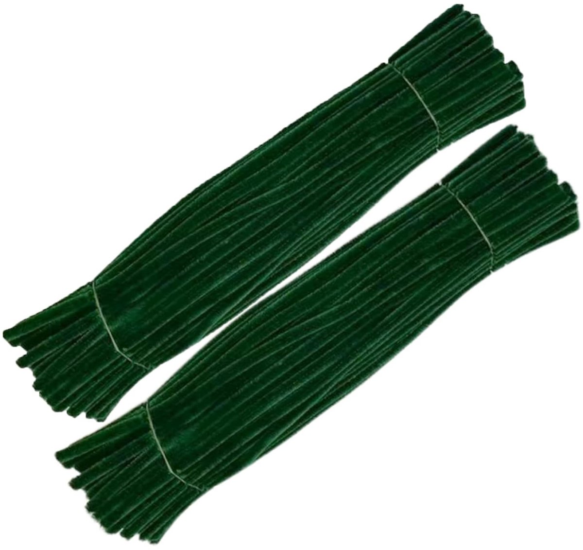 200 Stuks Chenille Draad Pijpenreinigers voor Creatieve Knutselprojecten, Decoratie en Speelgoed voor Kinderen - Donkergroen