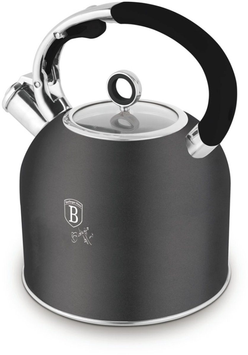 Fluitende waterkoker met glazen deksel, 3 L, Antracit Collection