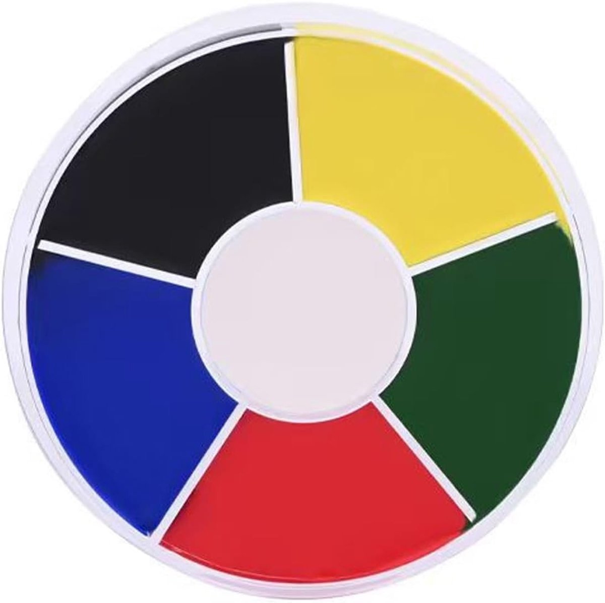 Makeup Palette met 6 Kleuren voor Gezichtsverf: Zwart, Rood, Blauw, Wit, Geel, Groen - Perfect voor Festivals, Carnavals en Theatervoorstellingen