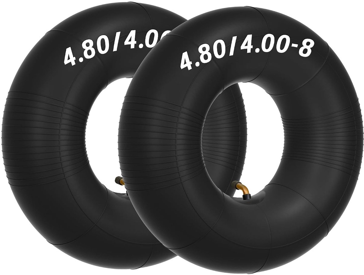 Kruiwagenband - Zwart - 4.10/3.50-4 - Natuurrubber Binnenband met TR87 Hoekventiel - Voor Kruiwagens en Tuinwagens