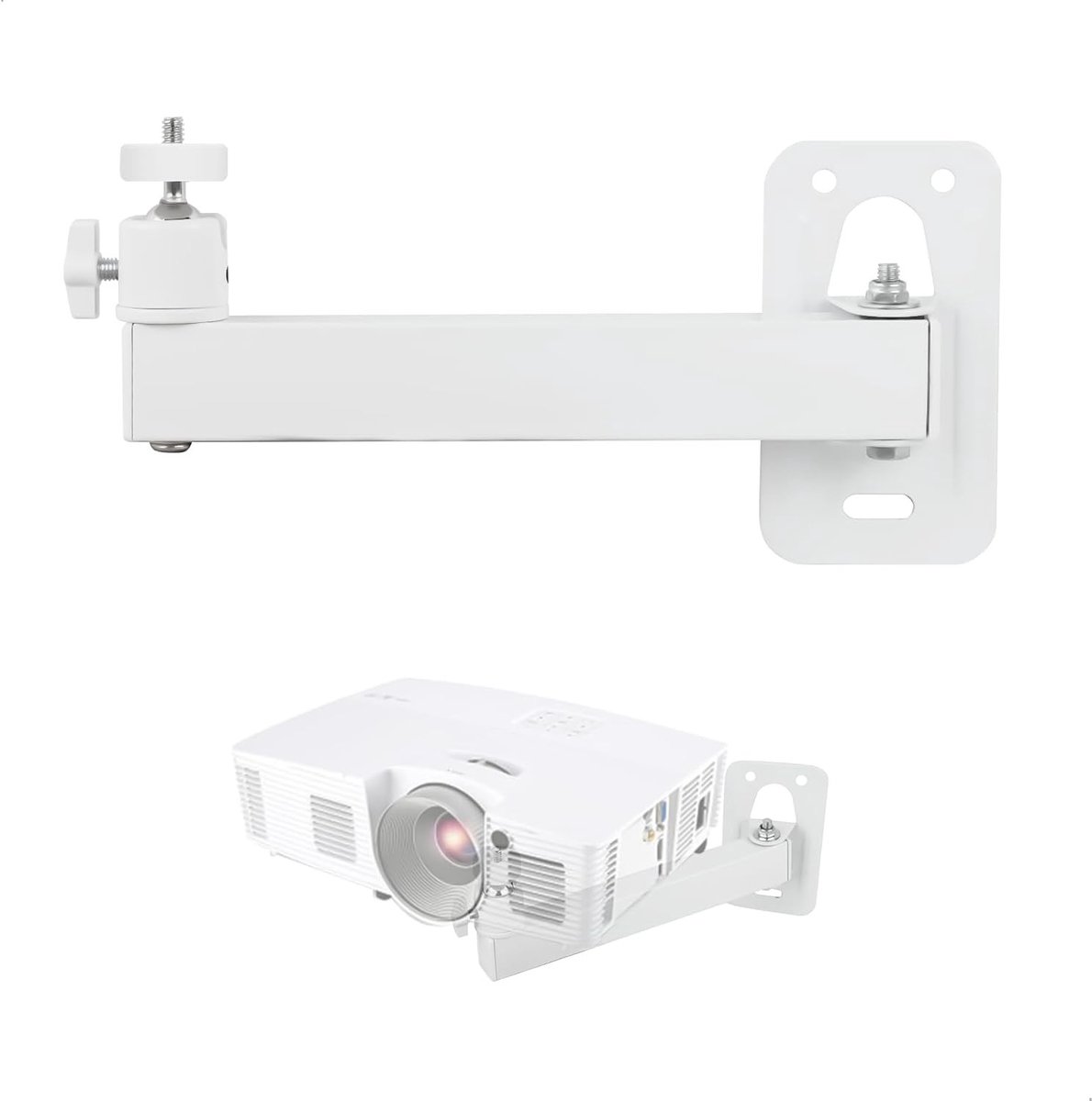 Verstelbare Projector Beugel met 360 Graden Rotatie, Opvouwbare Standaard voor Thuisbioscoop, Kantoor en Speelkamer, Inclusief 1/4 Inch Schroef