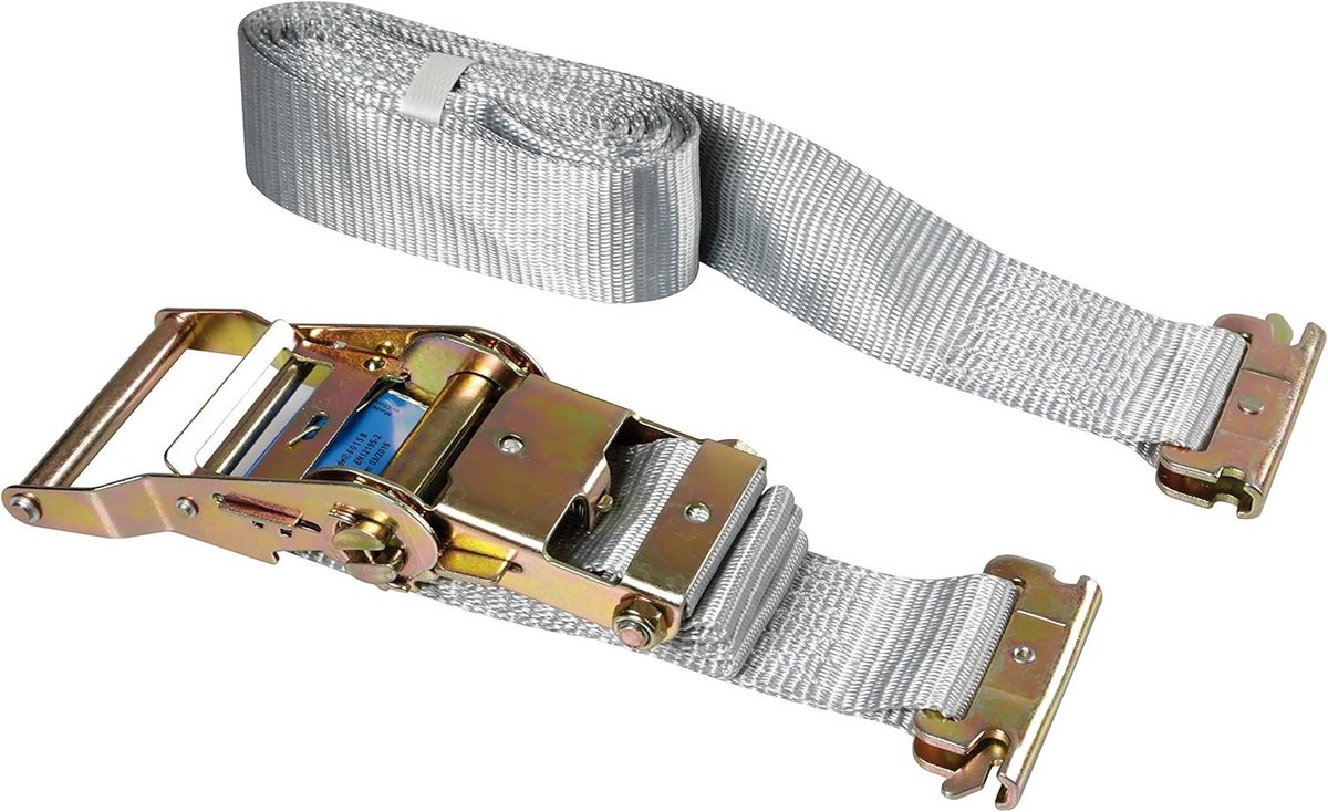 Kettingsling - 1,2 + 3 m - Stalen Spanband met Ratel - Voor Interne Belading