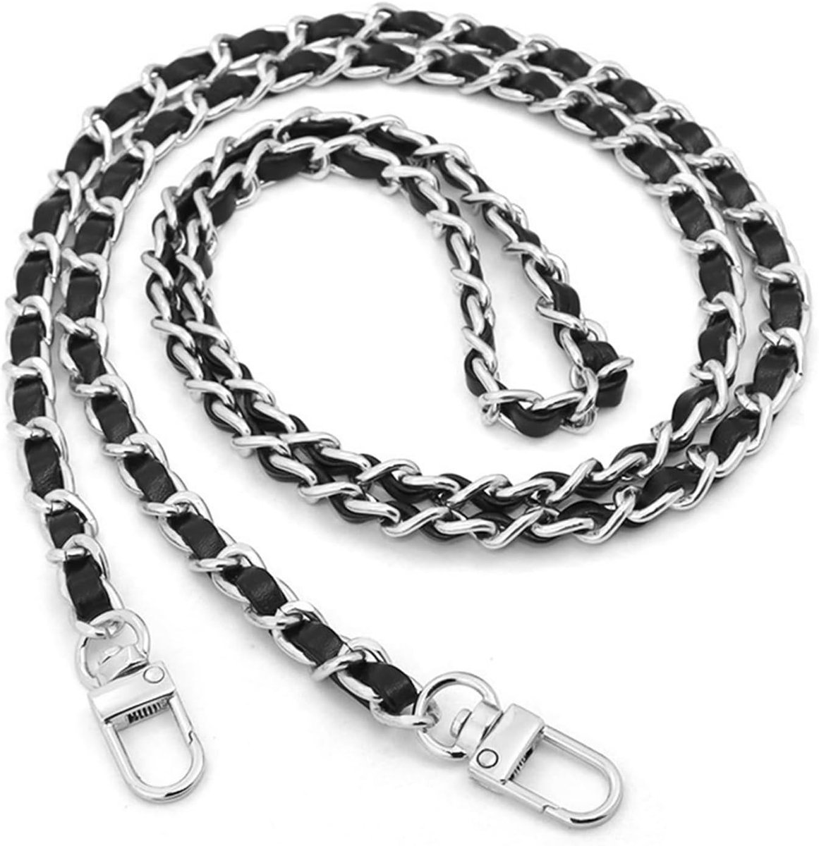 Kettingsling - Zilver/Zwart - Verstelbare Handtas Ketting - Gouden Legering - Voor Schouder- en Crossbodytassen