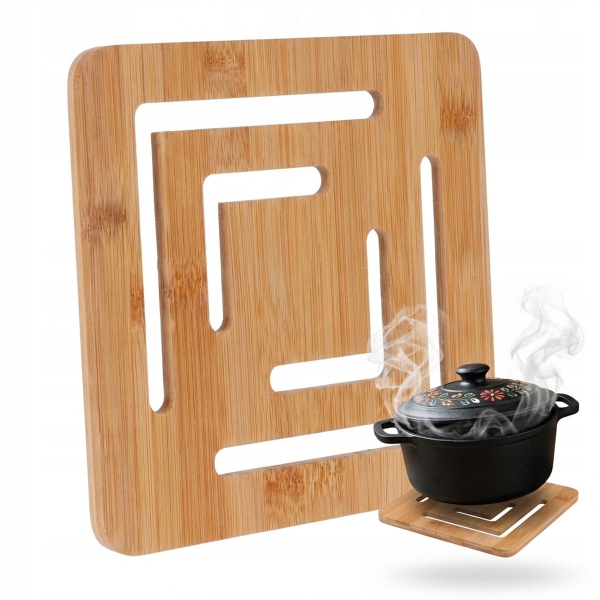 Bamboe Onderzetter voor Hete Pannen - 20x20 cm - Keuken Bescherming