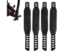 Fiets riemen - Pedal straps - 3 paar - 31 × 4,5 cm - Pedaalriemen hometrainer - Pedaalriem - Pedalen met riempjes - Pedaalriem voor stationaire fietsen - Universeel - Verstelbare lengte - Rubberen antislip - Straps - Fiets accessoires - Zwart