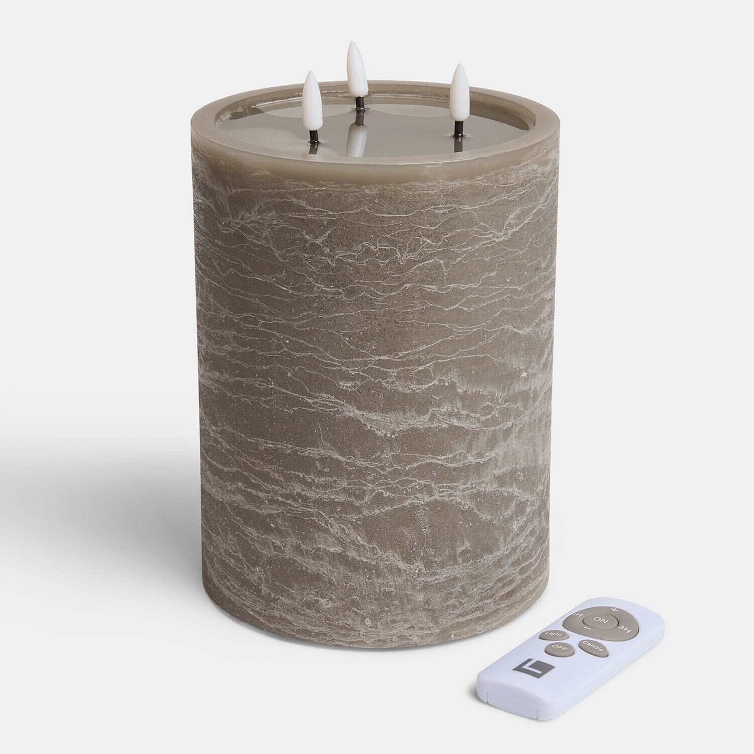 Loberon Ledstompkaars Chelun taupe