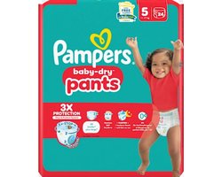 Pampers - Baby Dry Luierbroekjes Maat 5 (11-17kg) - 5 x 24 stuks - Voordeelverpakking