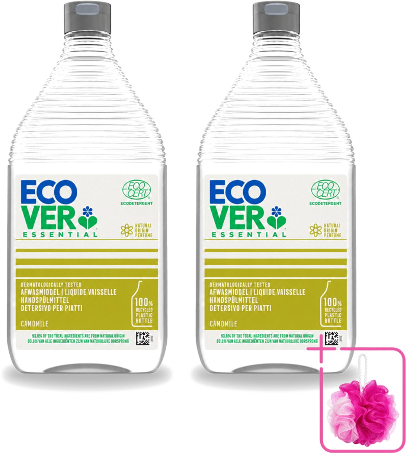 2 x Ecover - Afwasmiddel Essential - Kamille - 950 ml - Bulkverpakking - Afwasmiddel kamille - Plantaardig afwasmiddel