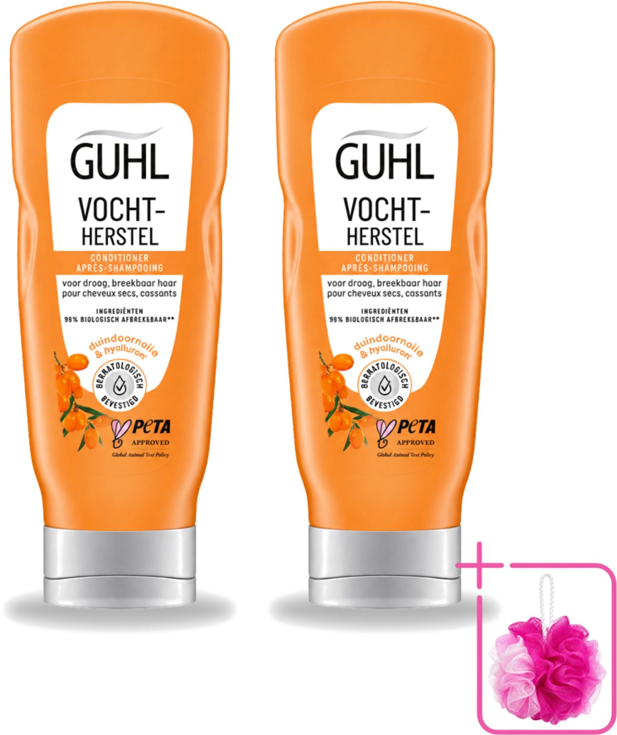 2 x Guhl - Crème Conditioner - Vochtbalans - 200 ml - Bulkverpakking - Hydratatie haar - Douchemop - Vochtbalans haar