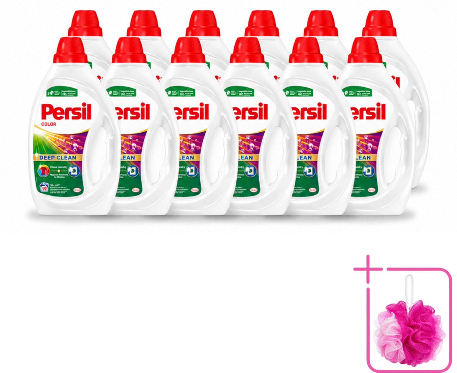 12 x Persil - Wasmiddel - Wasmiddel Gel Color - Voor Gekleurde Was - 19 wasbeurten - Bulkverpakking - Wasmiddel gel - Douchemop - Wasmiddel gekleurd
