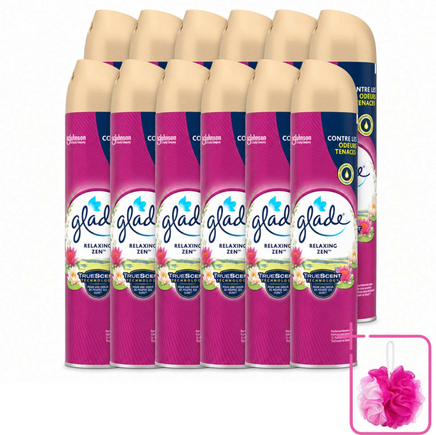 12 x Glade - Luchtverfrisser Spray - Relaxing Zen - 300 ml - Bulkverpakking - Luchtverfrisser - Douchemop - Ontspanning