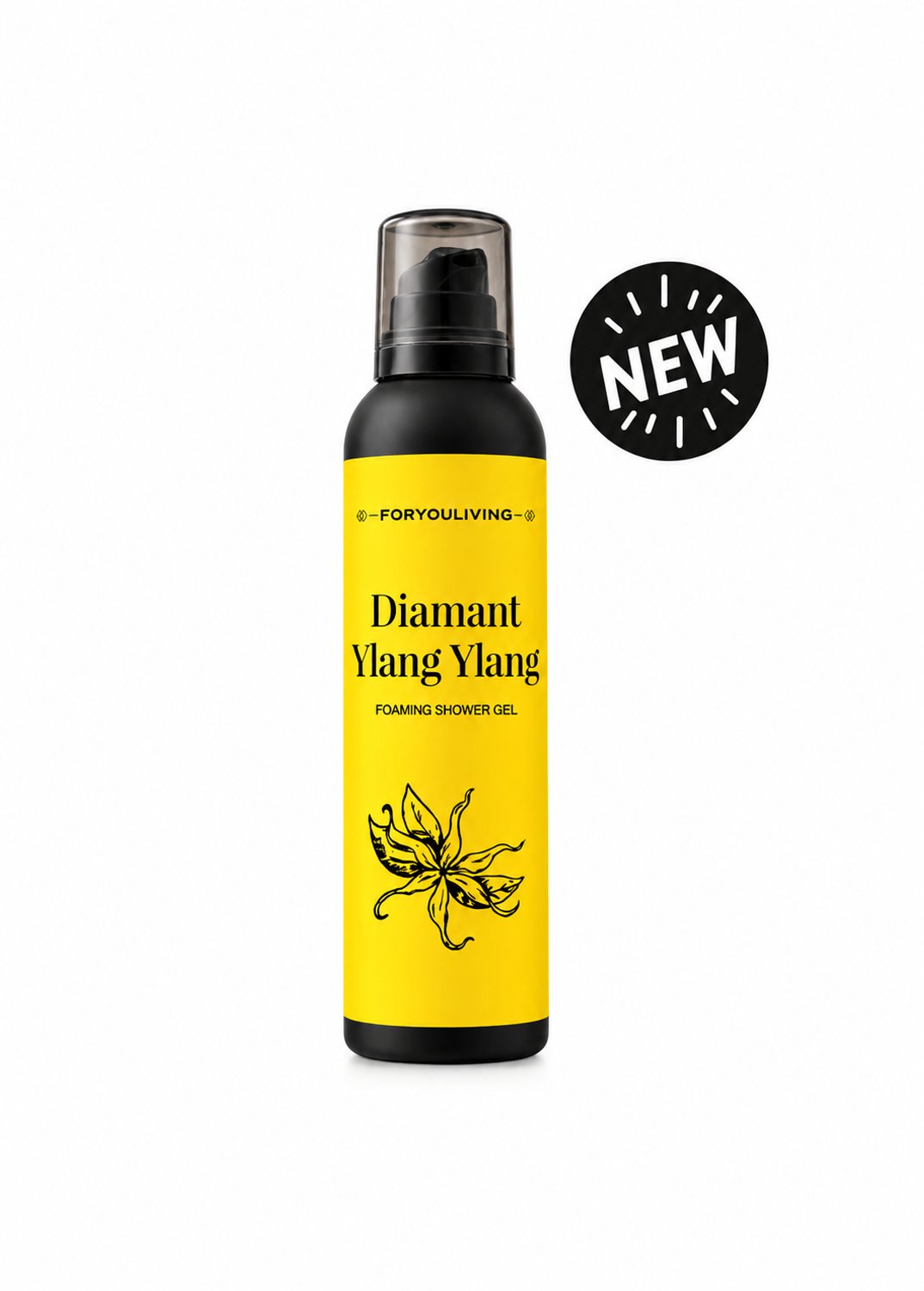Foryouliving - Diamante Ylang Ylang Foaming Shower Gel – Douchegel – Doucheschuim – 200ml