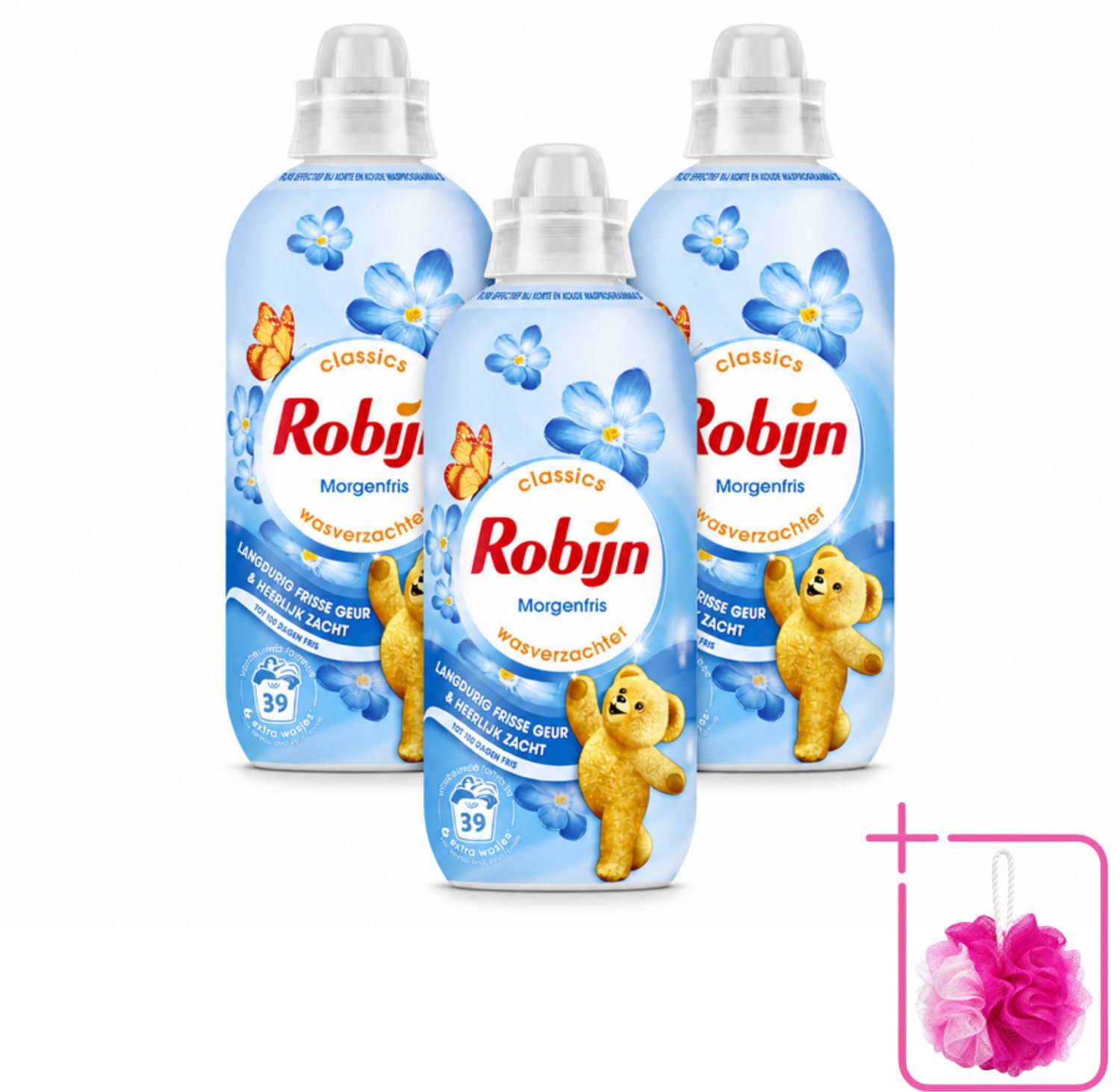 3 x Robijn – Wasverzachter – Morgenfris – 780 ml - Bulkverpakking - Wasverzachter - Douchemop - Wasgeur
