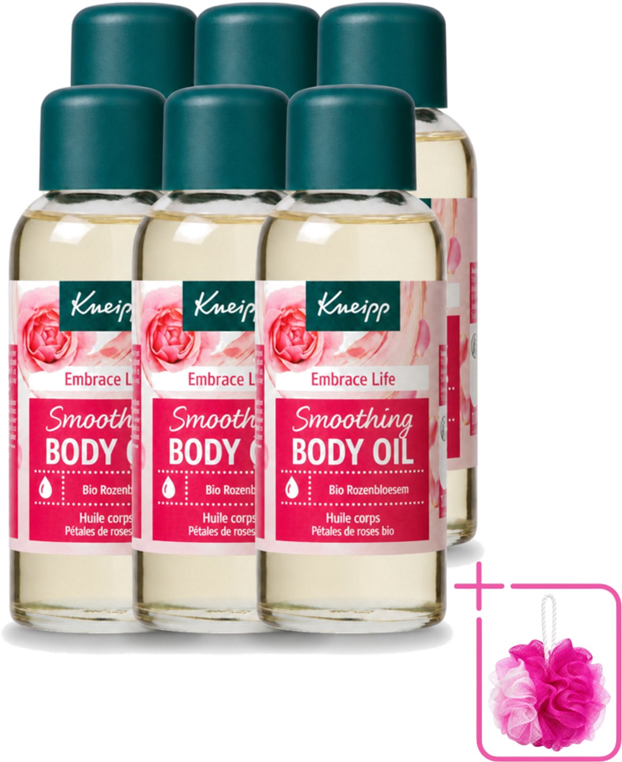 6 x Kneipp - Huidolie - Embrace Life - Anti‑Aging verzorging - 100 ml - Bulkverpakking - Huidverzorging - Douchemop - Anti-aging