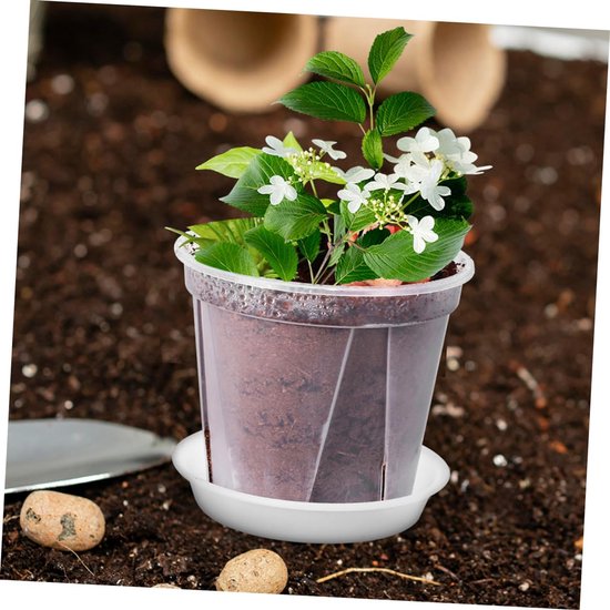 Stuks Zaailing pot deur plantenbak bloempot plantenpot ronde bloempot Transparante bloempotten Orchideeën potjes grote orchideeënpot kwekerijpotten helder p.p Transparent — afbeelding 4
