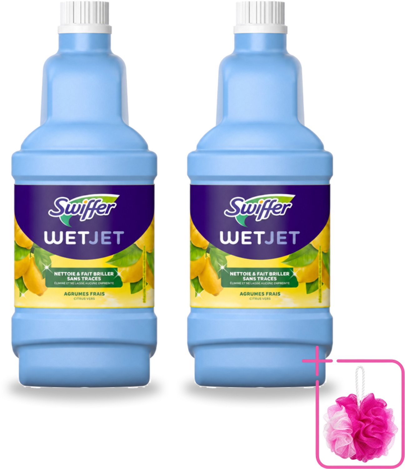 2 x Swiffer - WetJet Reinigingsmiddel – Dweilsysteem Navulling – Alles-in-één – 1,25 L - Bulkverpakking - Vloerreiniging - Vet en vlekken verwijderen