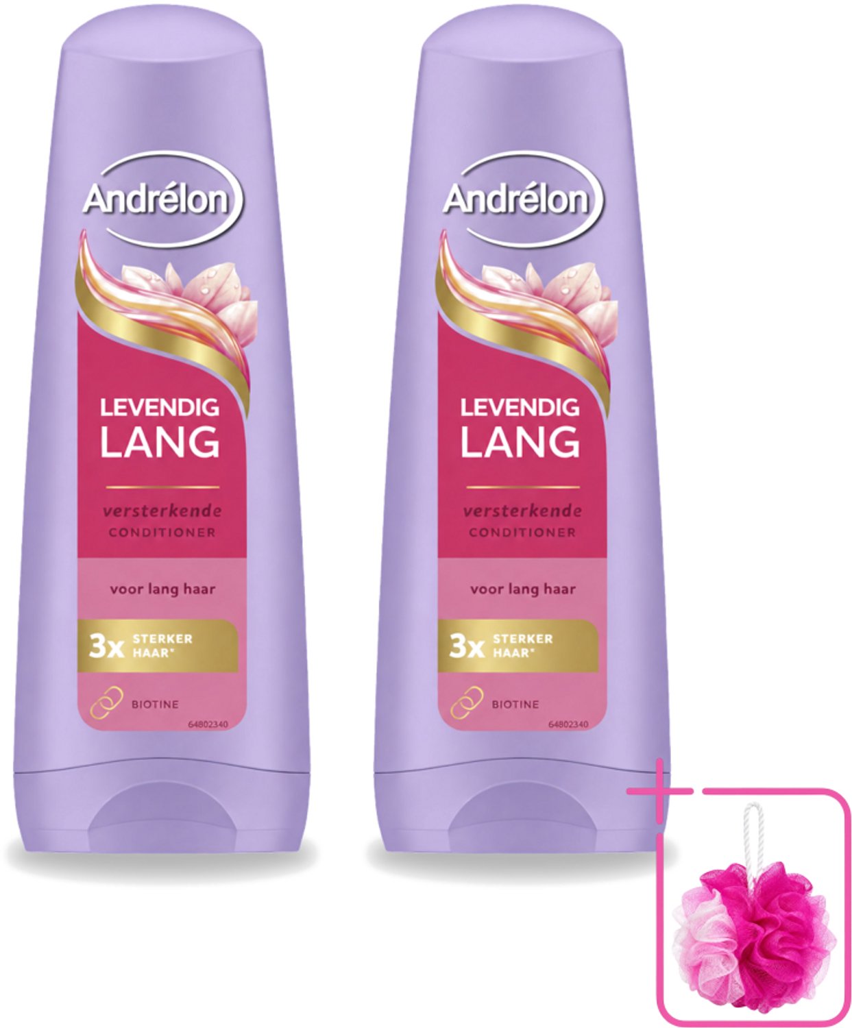 2 x Andrélon – Conditioner – Levendig Lang – 200 ml - Bulkverpakking - Lang haar verzorgen - Douchemop - Haar versterken