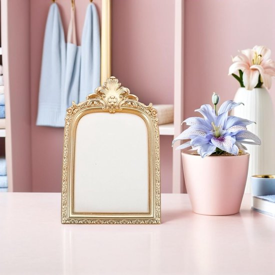 Vintage Sieraden Displaystand met Foto Frame Fluwelen Achtergrond Multifunctionele Houder voor Kettingen Oorbellen Compacte Opbergoplossing voor Slaapkamer Boetieks — afbeelding 3