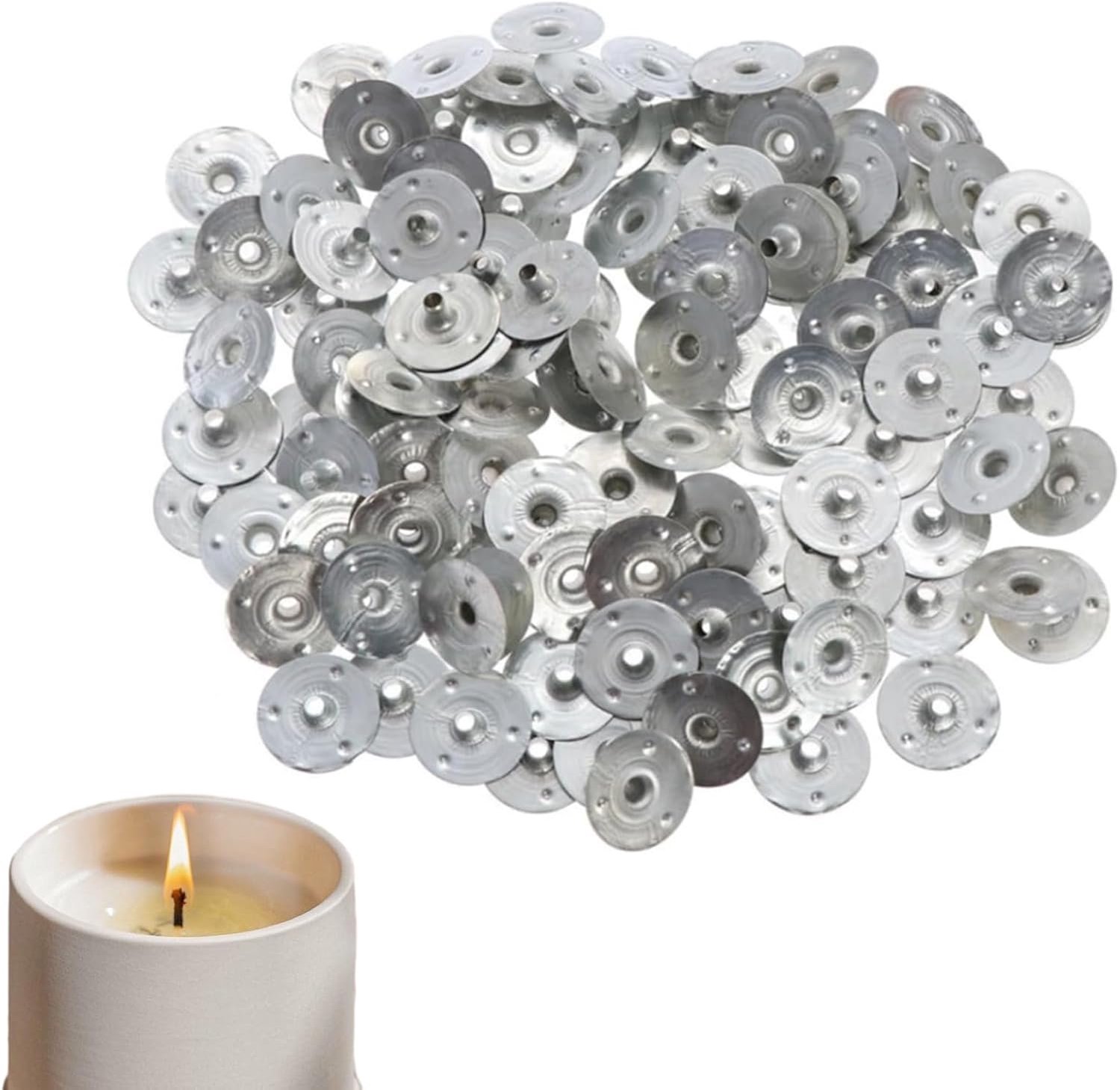 Lontflessen voor - 300 kleine metalen lonthouders 12,5 mm lonthouder