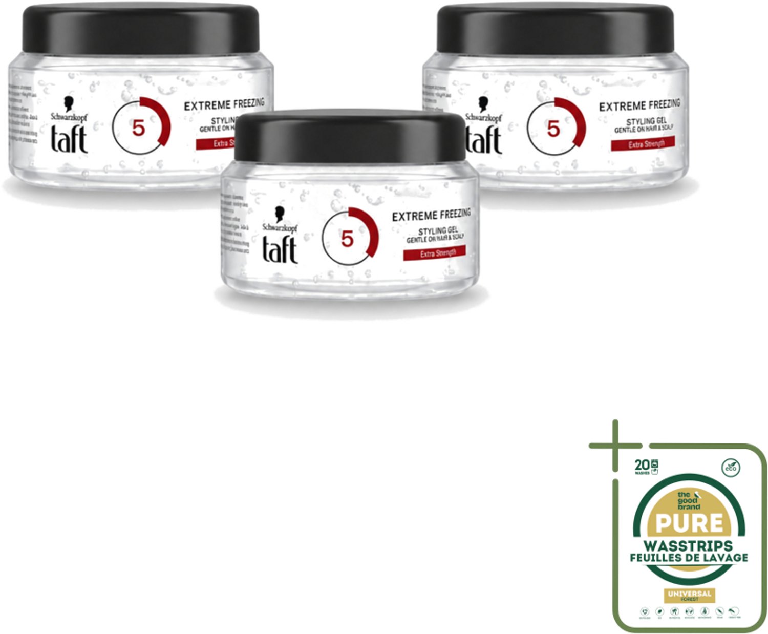 3 x Taft - Extreme Freezing 5 - Styling Gel - IJzige controle - 200 ml - Haarstyling - IJzige Controle - Stylinggel - Bevroren Look - Haar Fixatie