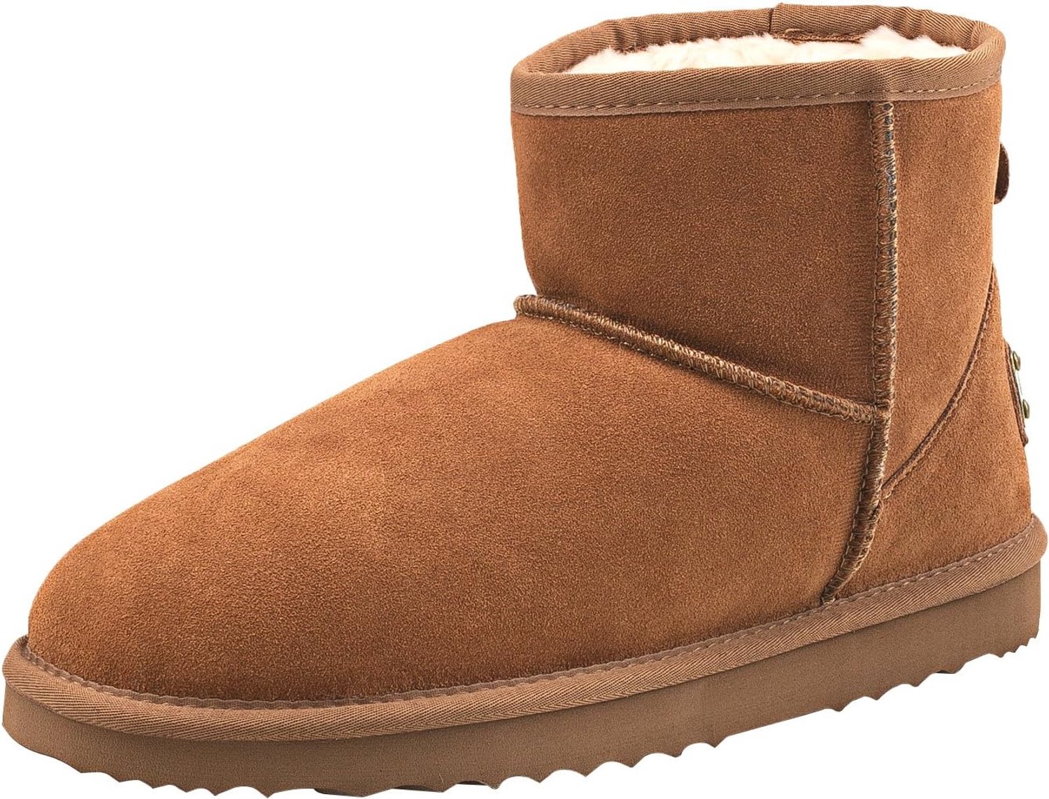Shenduo Heren korte schacht waterdichte winterlaarzen leer instaplaarzen warm gevoerd D5645
