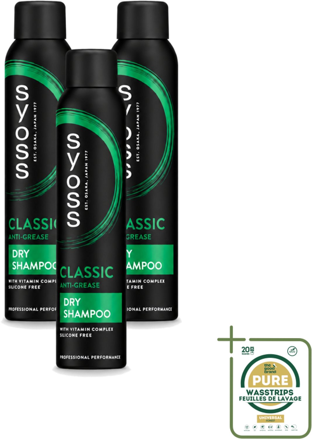 3 x SYOSS - AntiGrease Droogshampoo - Shampoo - Langdurige Styling - 200ml - Wasstrips - AntiGrease Droogshampoo - Vetvrij Haar - Fris Haar - Haar Opfrissen - Haar Verzorgen