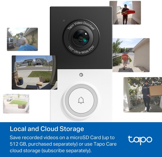 TP-Link Tapo D235 - Slimme deurbel Video deurbel - inclusief chime/gong - 2K 5MP - Batterij of kabelvoeding- IP66 van TP-Link — afbeelding 4