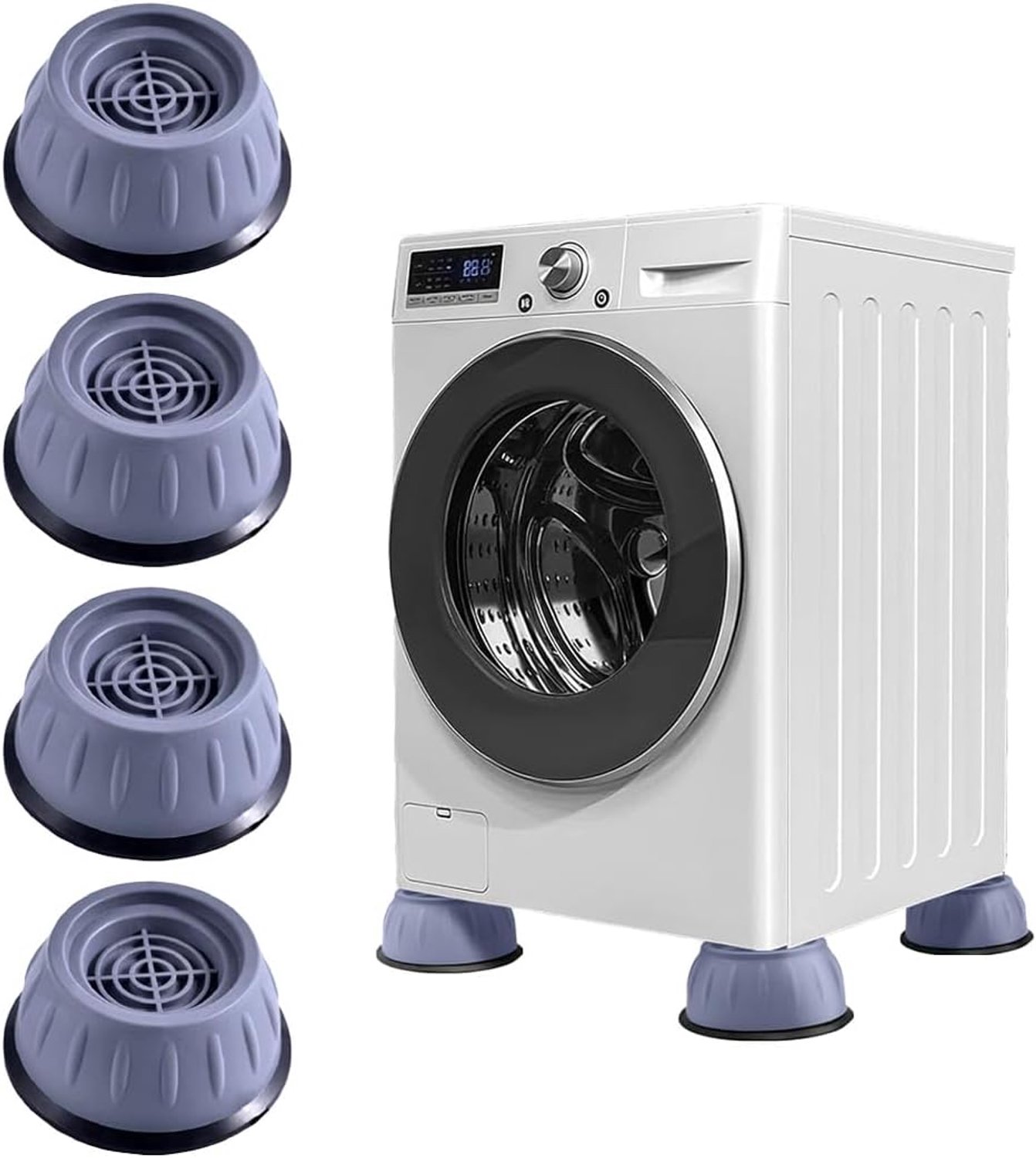 Wasmachine voeten anti-vibratie - zuignap - voorkomt schuiven - vermindert geluid - ShopVlot