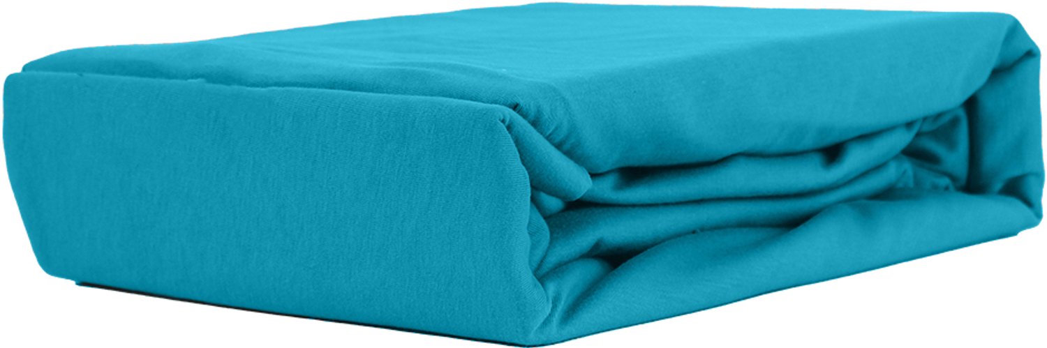 Kam-Pol Hoeslaken met Elastiek Jersey Katoen 100x220cm - Turkse Kleur, 30cm Hoog