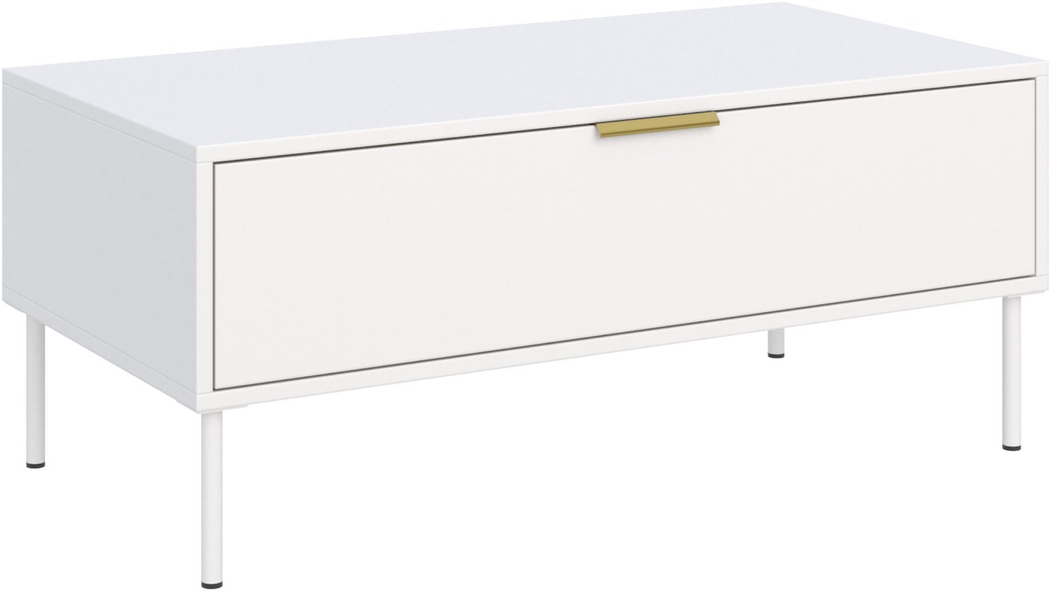 Selsey Vena - Salontafel met lade, wit, 100x50 cm