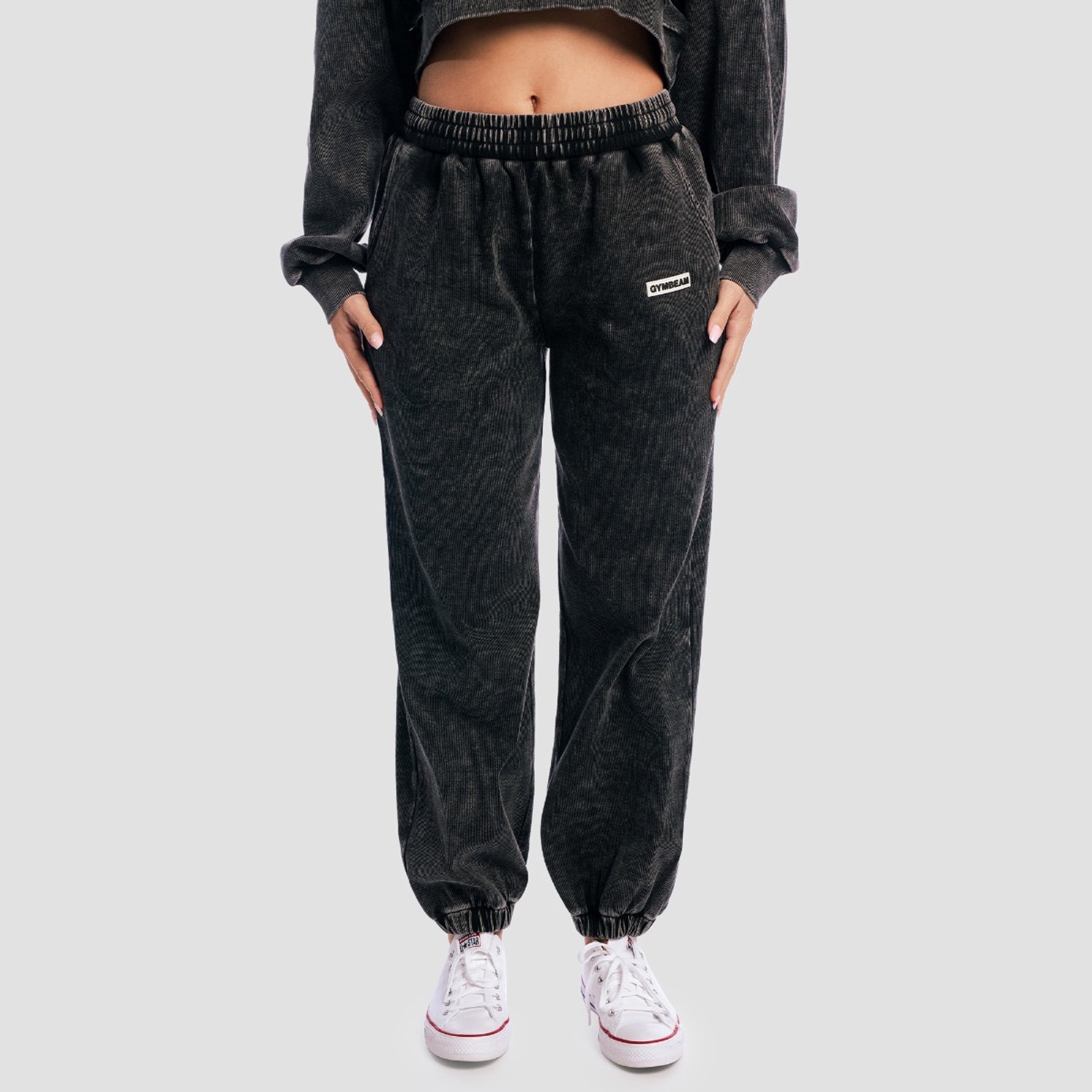 GymBeam Dames Aura Joggers Gewassen Zwart M